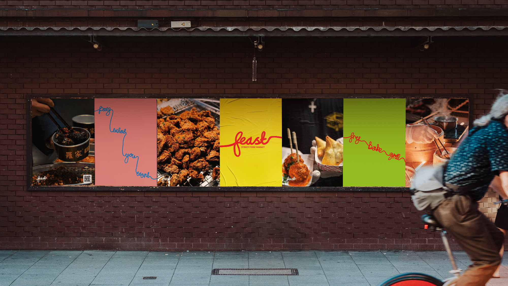 A clock in the foreground 
		with a blue sky, clouds and a sun in the background