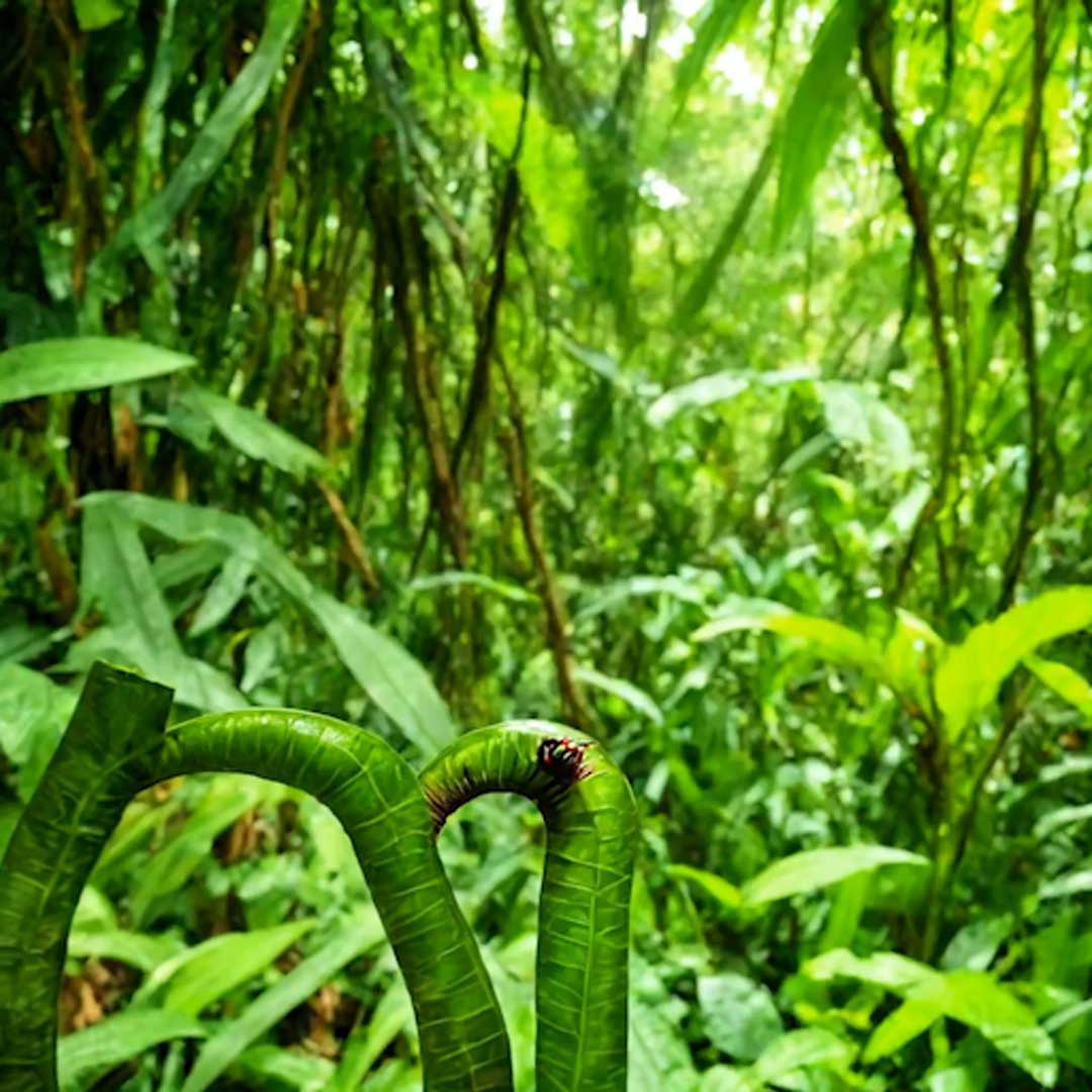 A man in bed yawning in a collage style