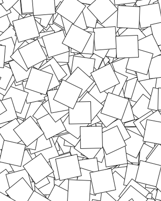 A man in bed yawning in a collage style